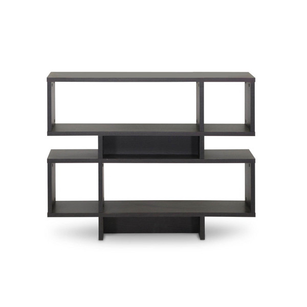 Baxton Studio Cassidy 4-Level Dark Brown Modern Bookshelf 101-5051